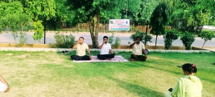 Yoga session held at block level