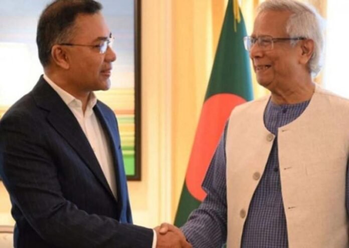 मताधिकार का प्रयोग करने के बाद अंतरिम सरकार के मुख्य सलाहकार मोहम्मद यूनुस