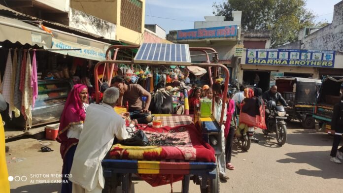 घोड़ा गाड़ी पर लगा सौर ऊर्जा पैनल