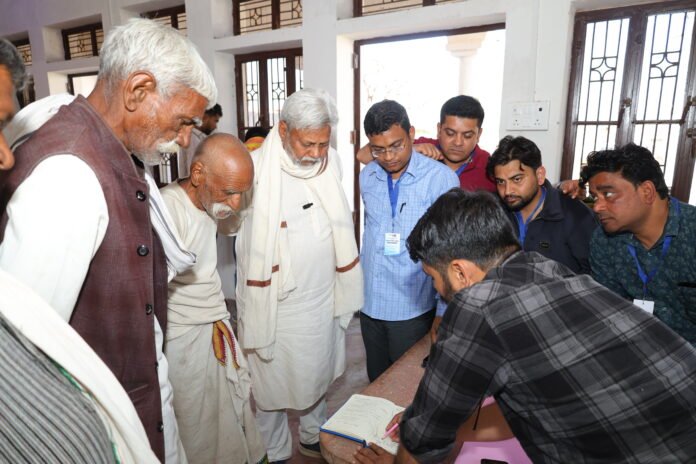 करौली के मथारा गाँव में जल संरक्षण संरचनाओं का निरीक्षण