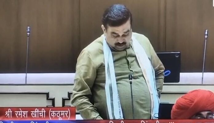 विधायक रमेश खींची ने पेयजल संकट का मुद्दा विधानसभा में जोर-शोर से उठाया गया
