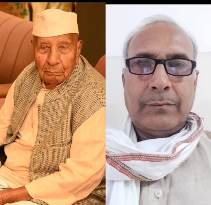 766 शताब्दी पुरुष एवं भरतपुर के पूर्व सांसद पंडित रामकिशन व किसान नेता इन्दल सिंह जाट