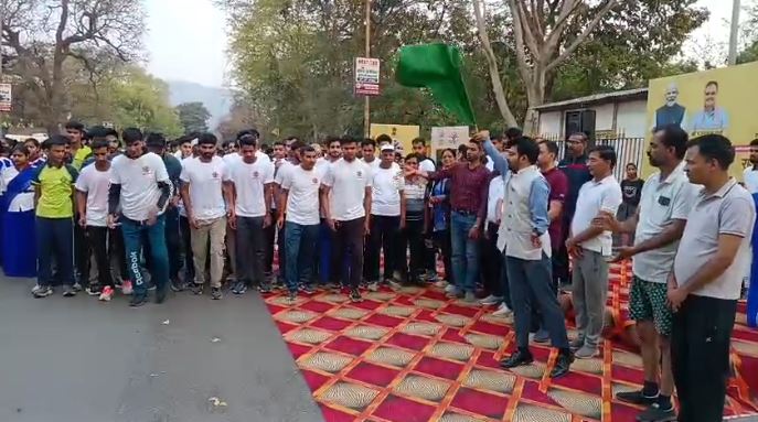 शहीद स्मारक से प्रताप ऑडिटोरियम तक जागरूकता दौड़ का आयोजन