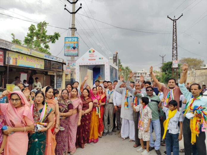 नवकार महामंत्र रथ यात्रा का भव्य स्वागत