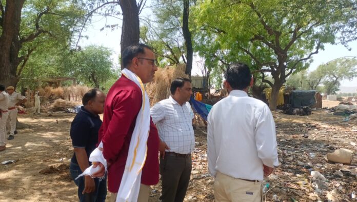 खलिहान भूमि से कब्जा हटाया