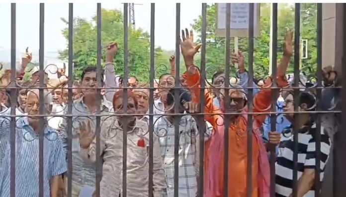 आरजीएचएस योजना अलवर प्रदर्शन