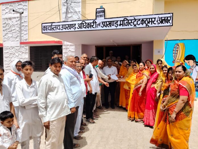 संत सुरक्षा को लेकर कठूमर में सौंपा ज्ञापन