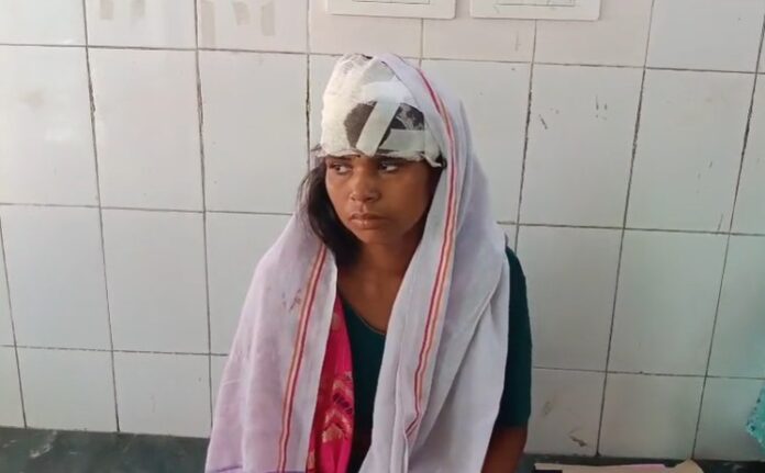 शराब विवाद में महिला गंभीर घायल