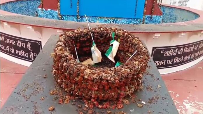 मुरझाए फूलों ने खोली पोल