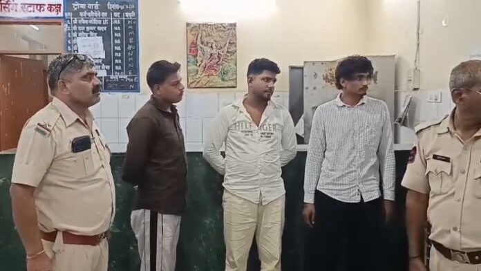 गिरफ्तार किए गए आरोपी और बरामद थार गाड़ी