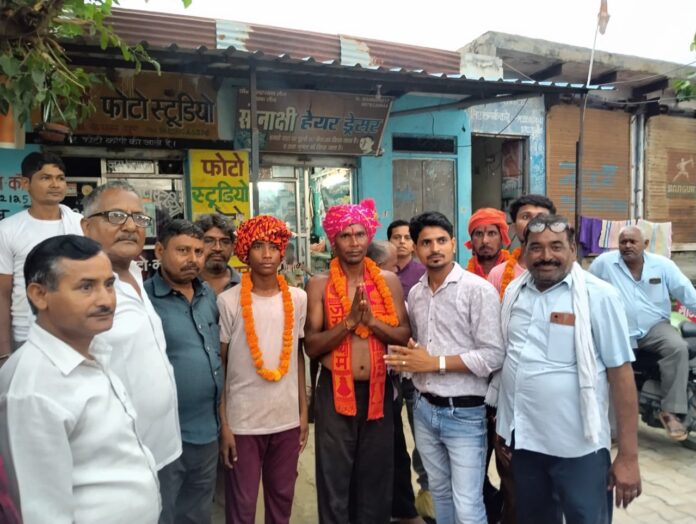 478 पदयात्री राकेश सैन का स्वागत