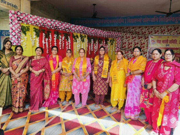 सेवा भारती समिति द्वारा कार्यक्रम कन्या पूजन